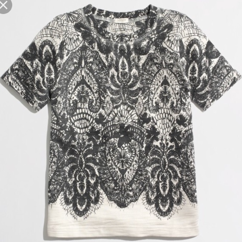 J.Crew Factory Lace Print Sweatshirt